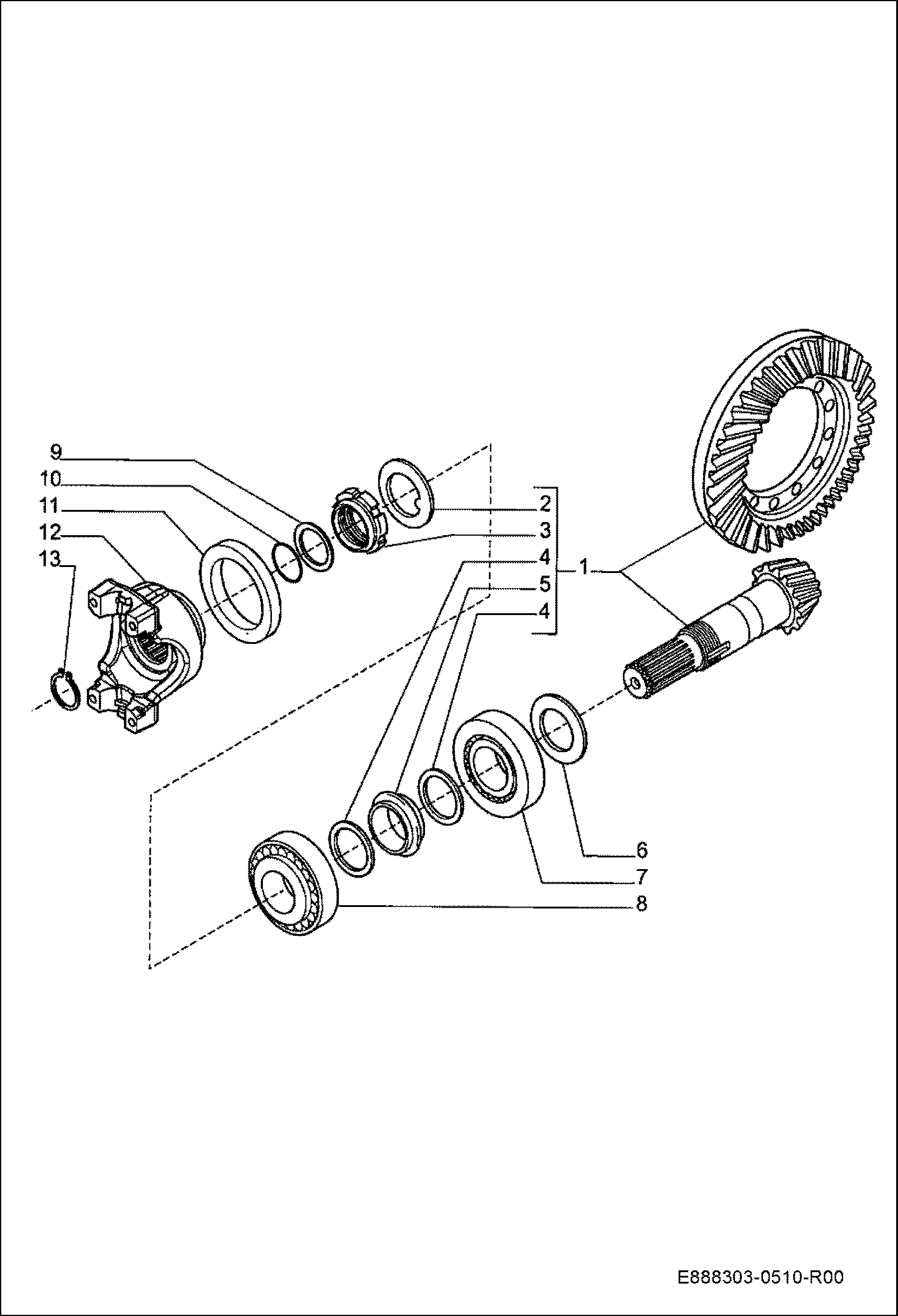 ПЕРЕДНИЙ МОСТ - КОМПЛЕКТ КОНИЧЕСКОЙ ШЕСТЕРНИ