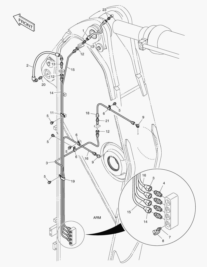 ТРУБОПРОВОД СМАЗОЧНОЙ СИСТЕМЫ - РУКОЯТЬ 2.6 м