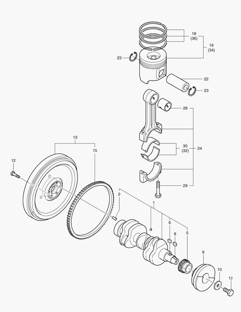 008 CRANKSHAFT & PISTON