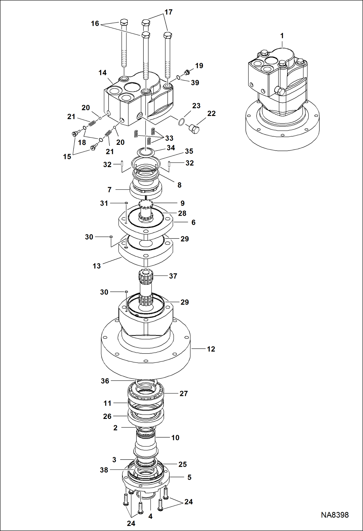БУР ГИДРАВЛИЧЕСКИЙ (ДВИГАТЕЛЬ) (35PH AZLA)
