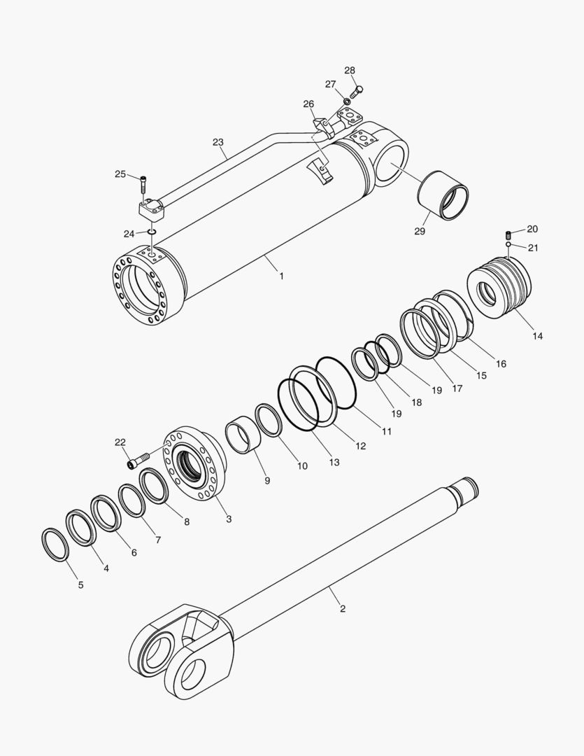 3811 LIFT CYLINDER-R.H(BLOCK HANDLER)
