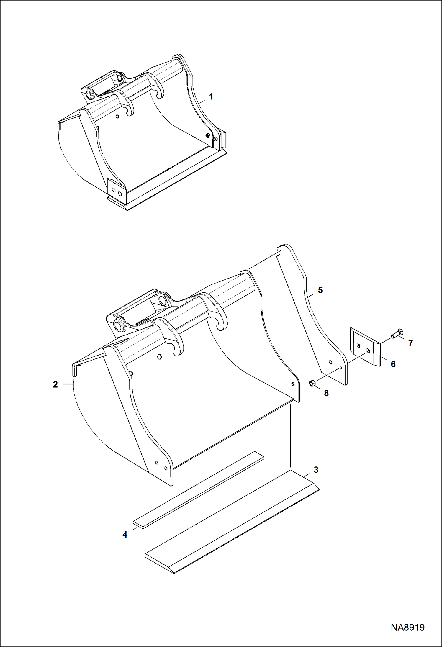 КОВШ (CL3) (СМЕННЫЙ) (30--) (БЕЗ ЗУБЬЕВ)