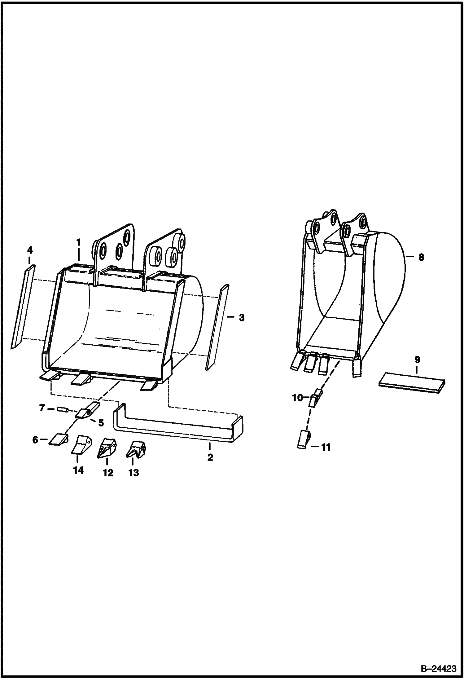 КОВШИ ЭКСКАВАТОРА-ПОГРУЗЧИКА 937S