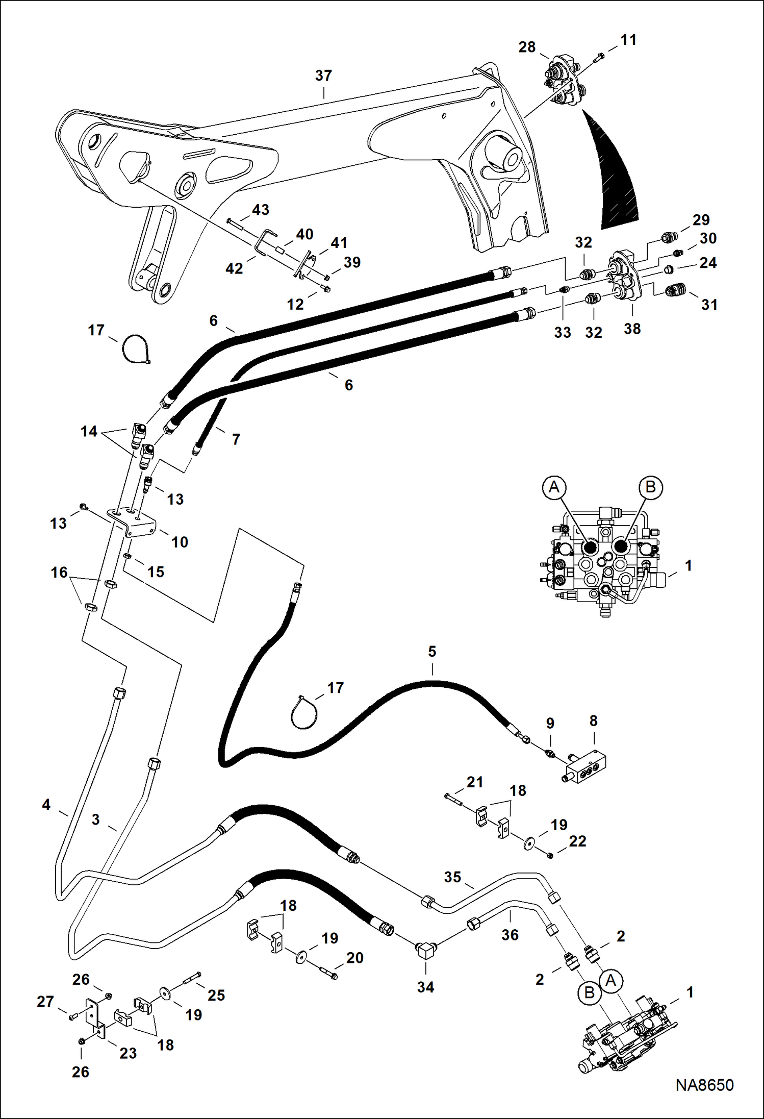 Схема ДОПОЛНИТЕЛЬНАЯ ГИДРАВЛИКА