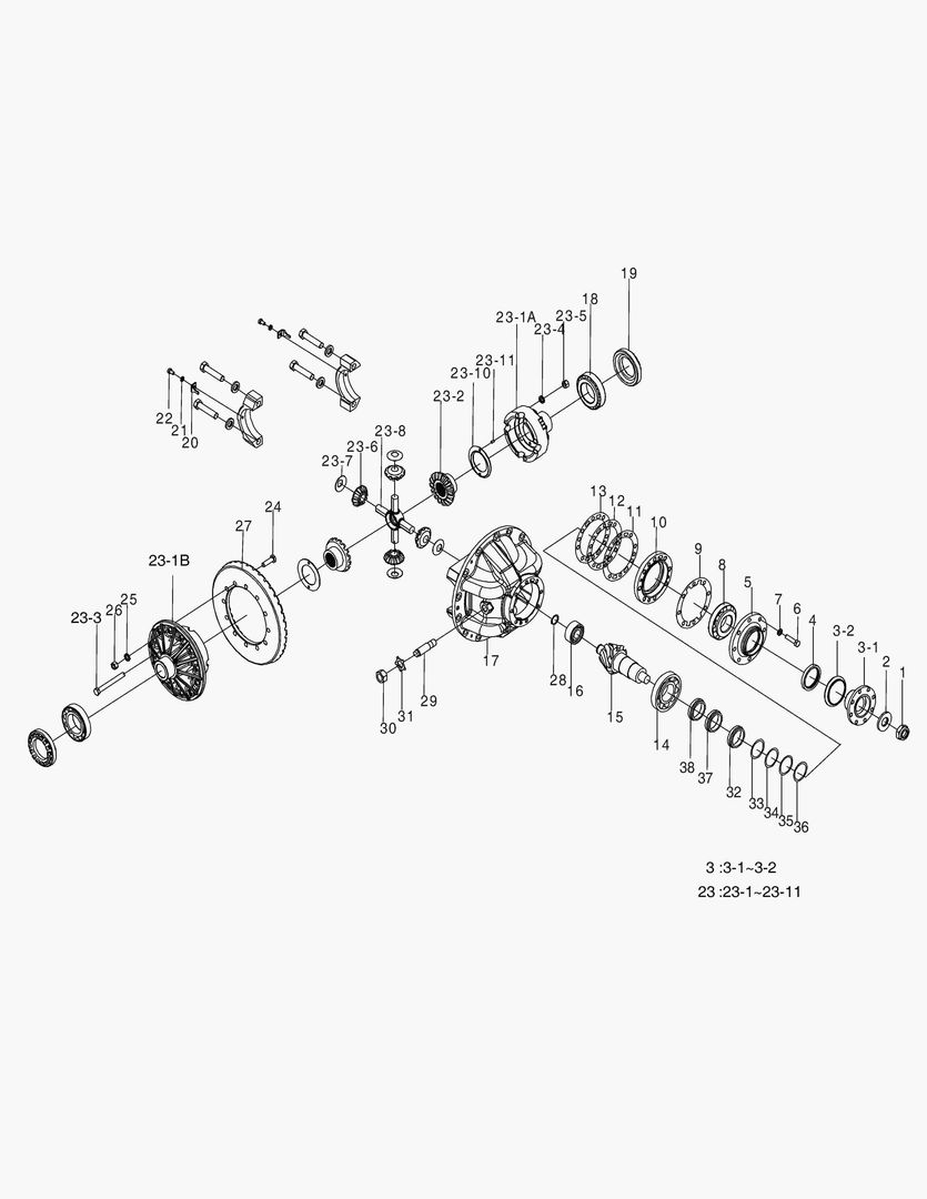 3440 AXLE ASS`Y - MAIN TRANSMISSION(DISD)