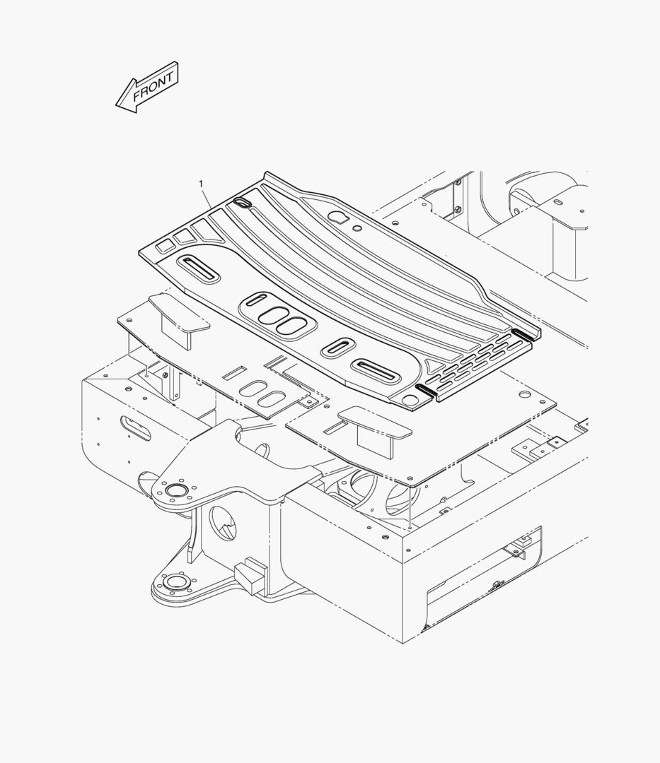 КОВРИК НА ПОЛУ КУЗОВА - КАБИНА