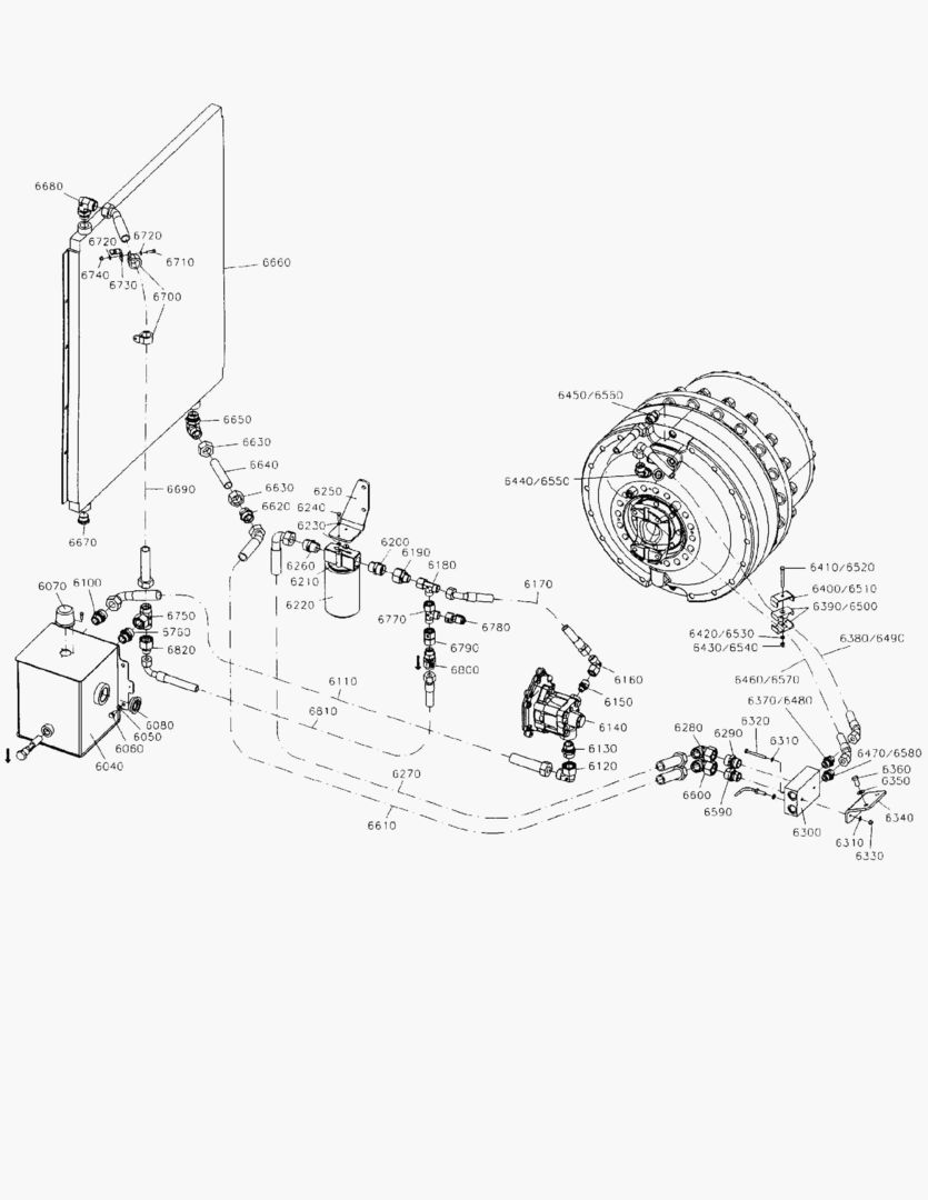 Спецтехника G190-64A COOLING CIRCUIT; FRONT HUBS [810053~] - главное фото