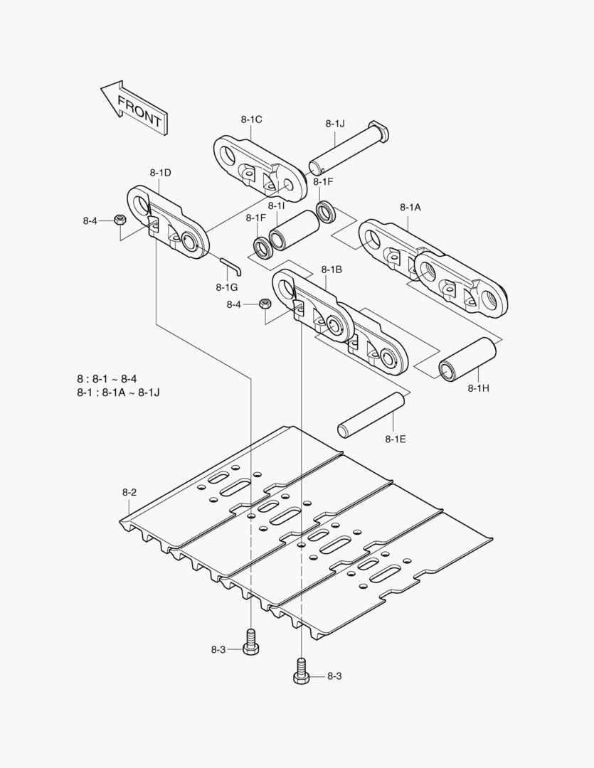 БАШМАК ГУСЕНИЦЫ В СБОРЕ-600G