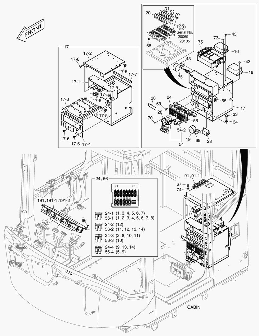 Схема 1660 ELECTRIC PARTS(2) - CABIN