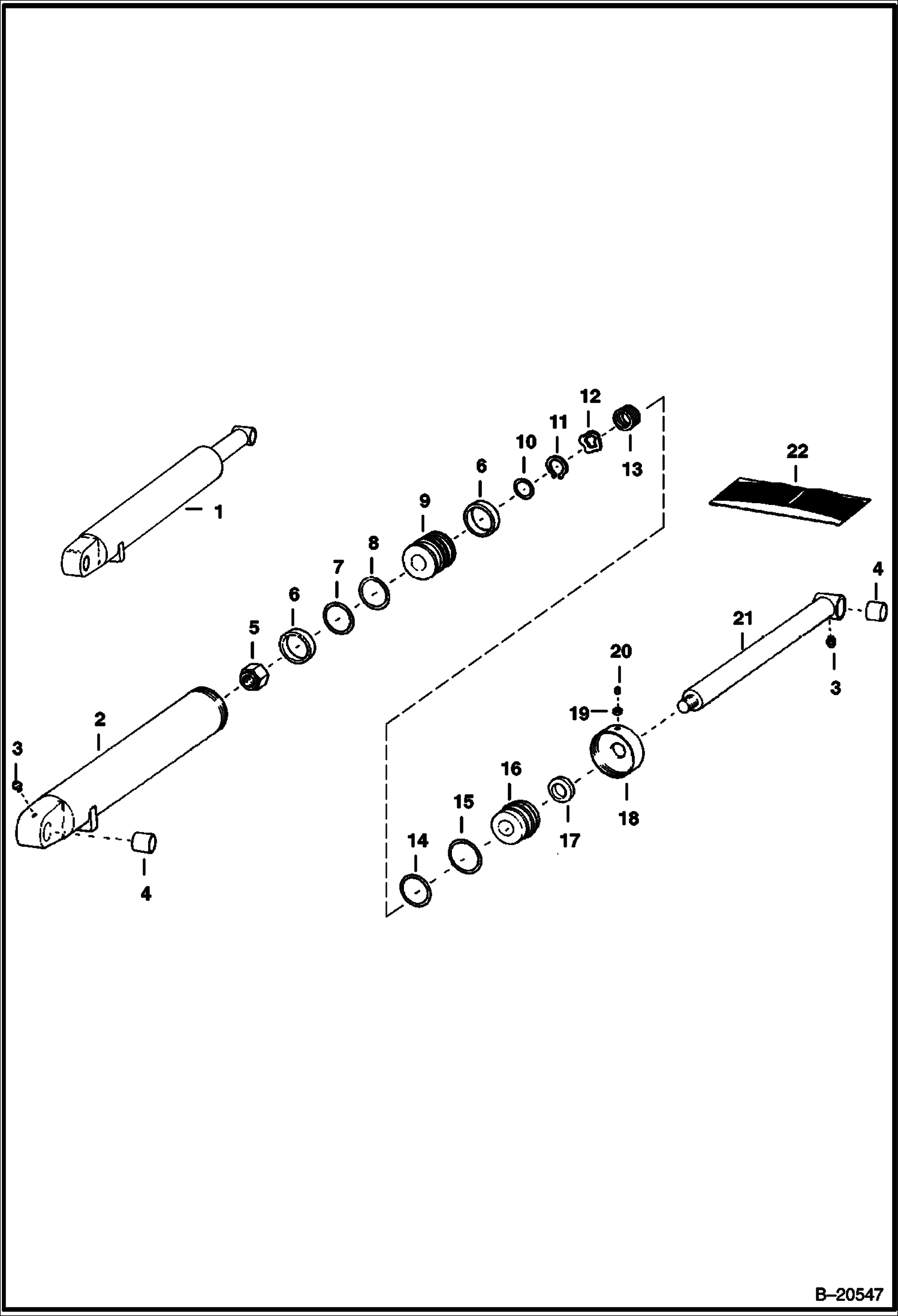 ЭКСКАВАТОР-ПОГРУЗЧИК (ЦИЛИНДР СТРЕЛЫ) (914A - СТАРАЯ ВЕРСИЯ)