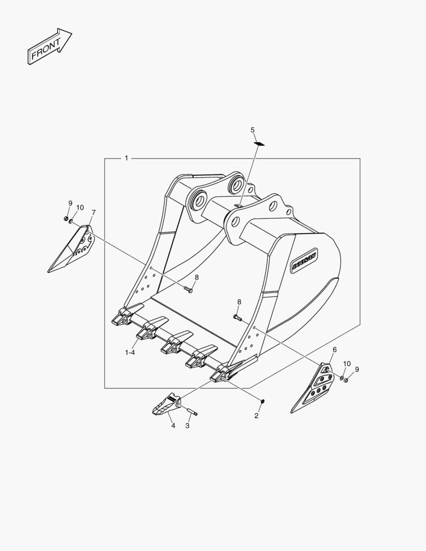 6840 BUCKET ASS`Y - 2.14mВі - H CLASS