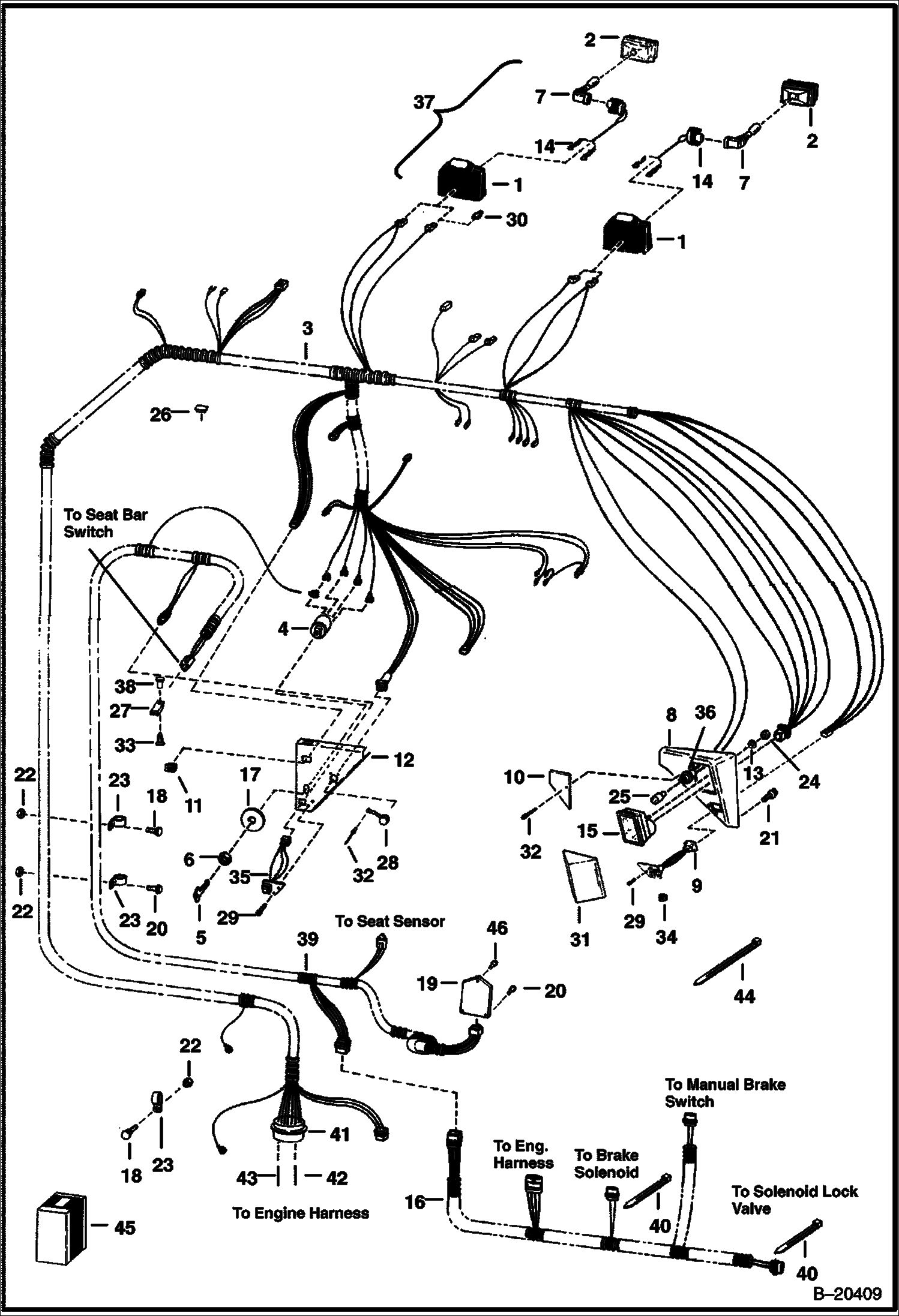ЭЛЕКТРОСХЕМА КАБИНЫ (С B.O.S.S. (ОПЦИЯ))