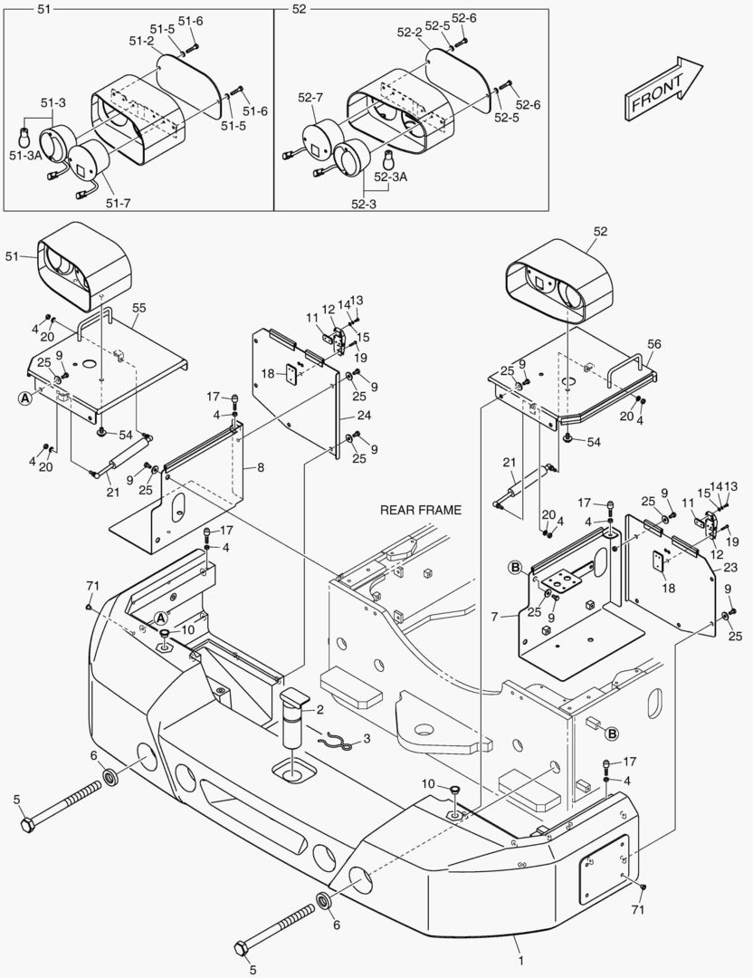 1500 COUNTER WEIGHT & REAR LAMP