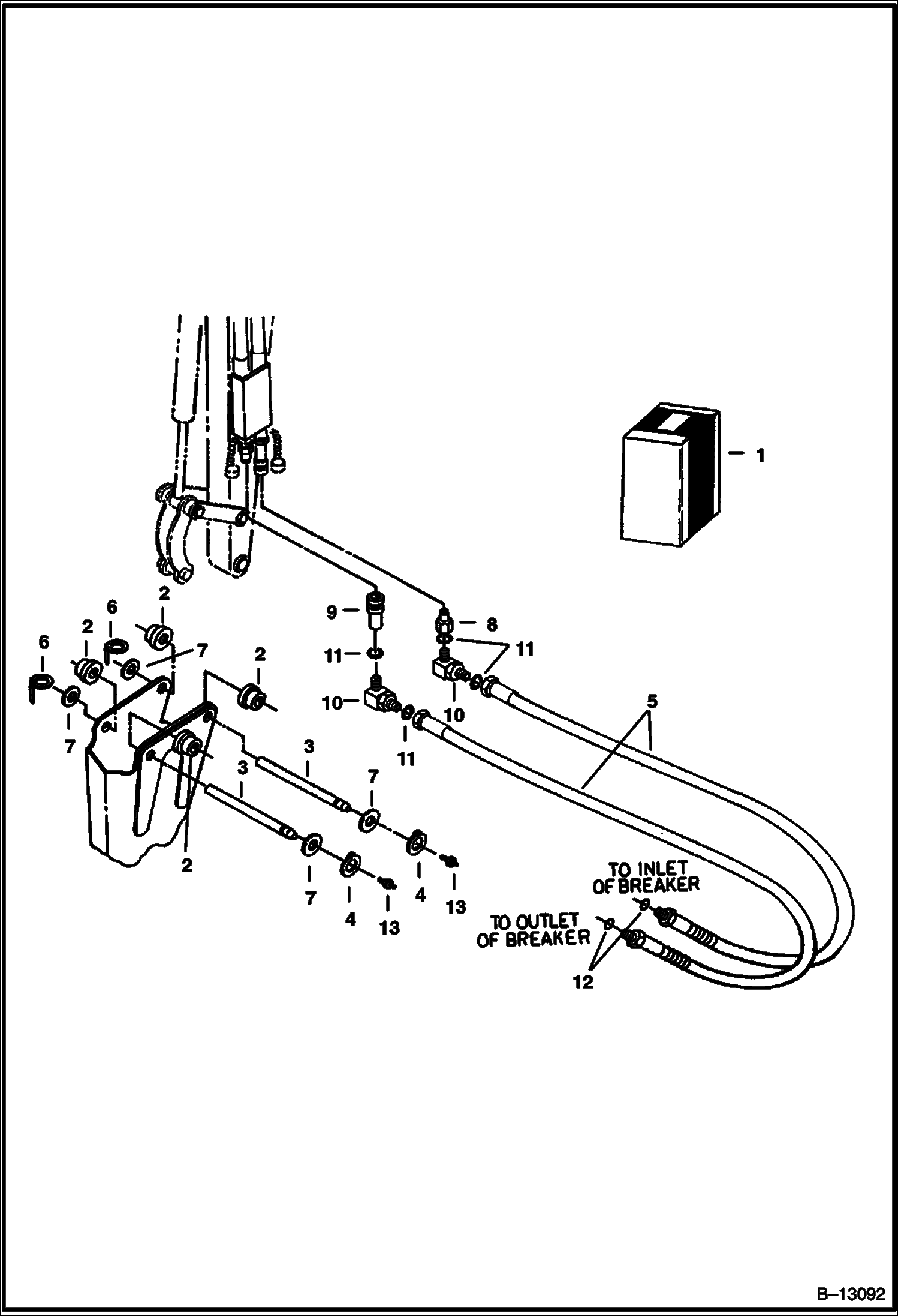ГИДРОМОЛОТ (МОНТАЖНЫЙ КОМПЛЕКТ) (1250X) (ИСПОЛЬЗУЕТСЯ НА 220 508211001 - 11999)