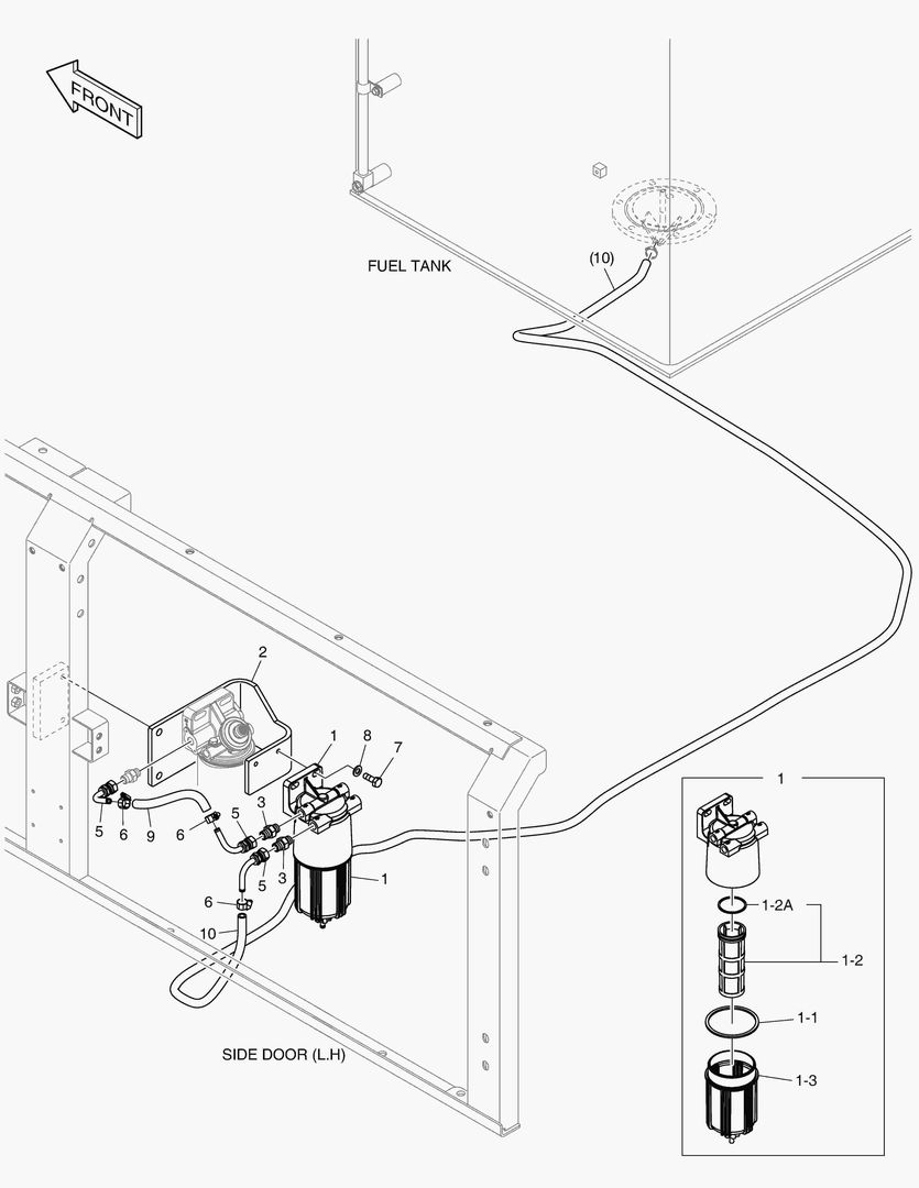 7086 FUEL PIPING - DUAL PRE FILTER [6225~]