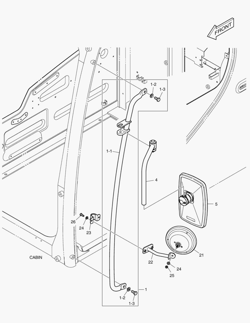 1560 HANDLE - OUTER (CABIN)