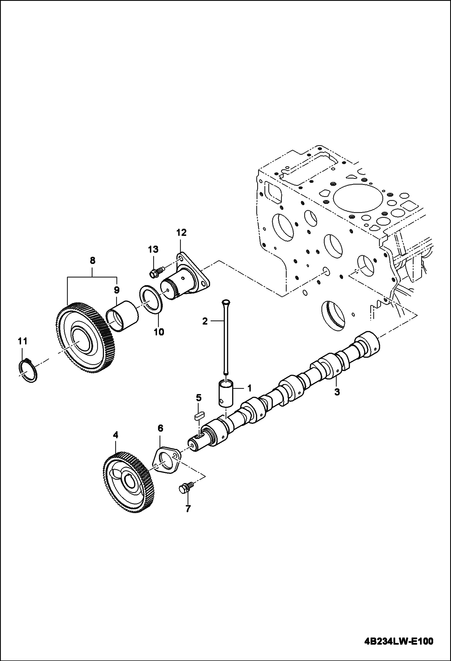 Схема РАСПРЕДЕЛИТЕЛЬНЫЙ ВАЛ В СБОРЕ