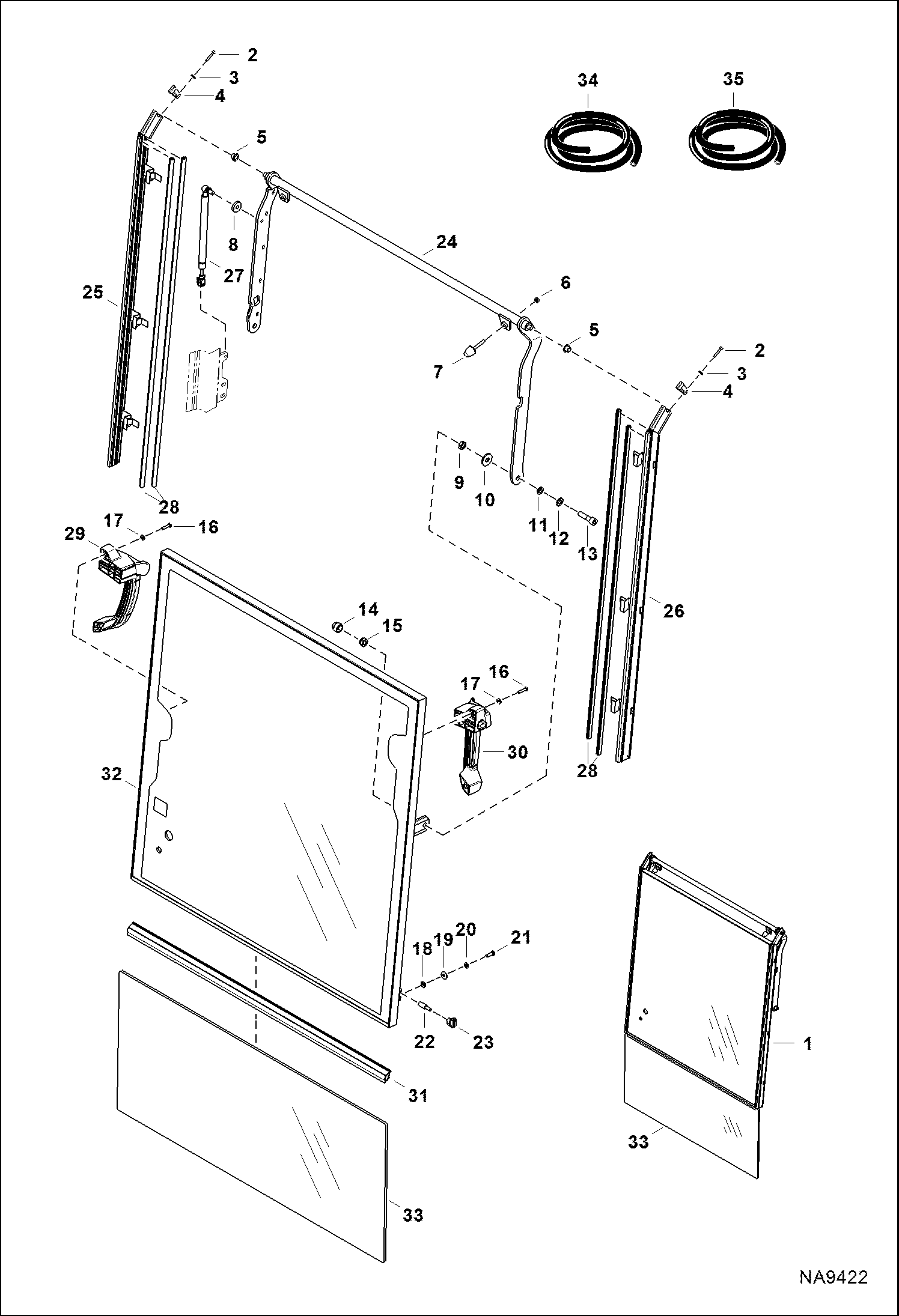 КАБИНА ВОДИТЕЛЯ (ЛОБОВОЕ СТЕКЛО В СБОРЕ)