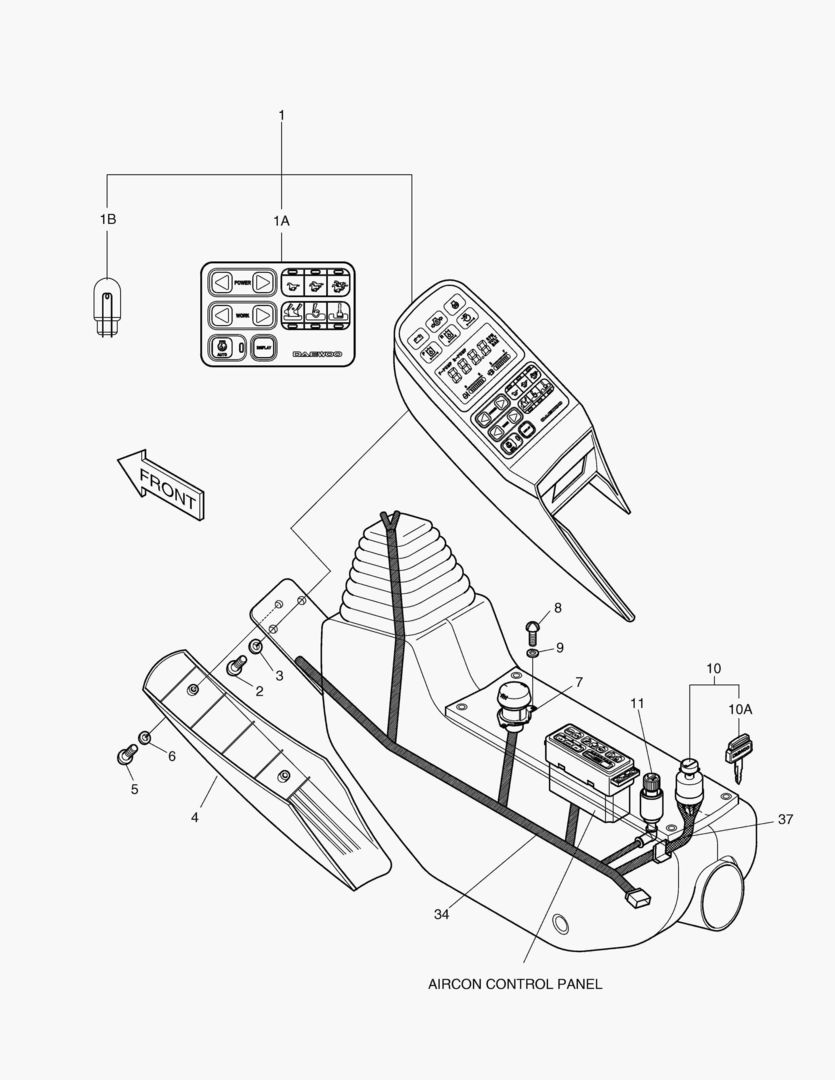 ЭЛЕКТРИЧЕСКИЕ ЗАПЧАСТИ(1)-ПУЛЬТ УПРАВЛЕНИЯ(ПРАВОСТОРОННИЙ)