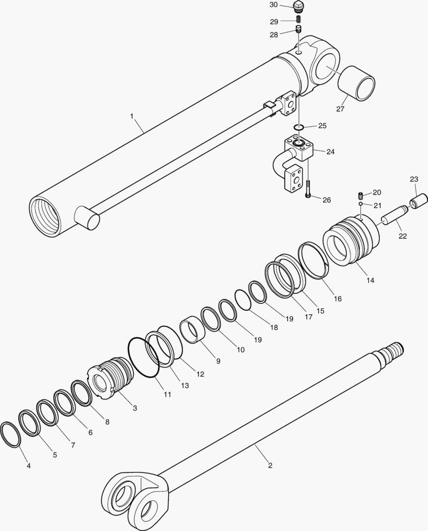 ЦИЛИНДР КОВША - ПРАВОСТОРОННИЙ