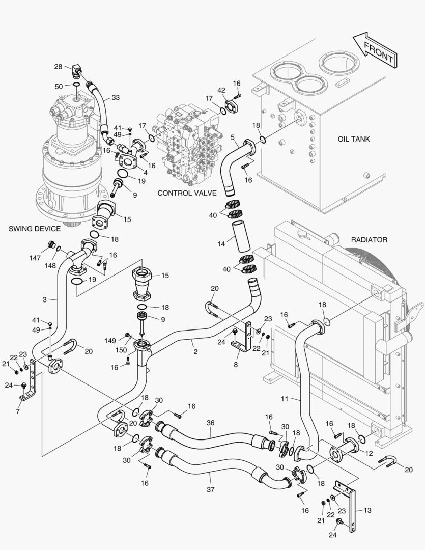 ТУБОПРОВОД МАСЛЯНОГО РАДИАТОРА(2)