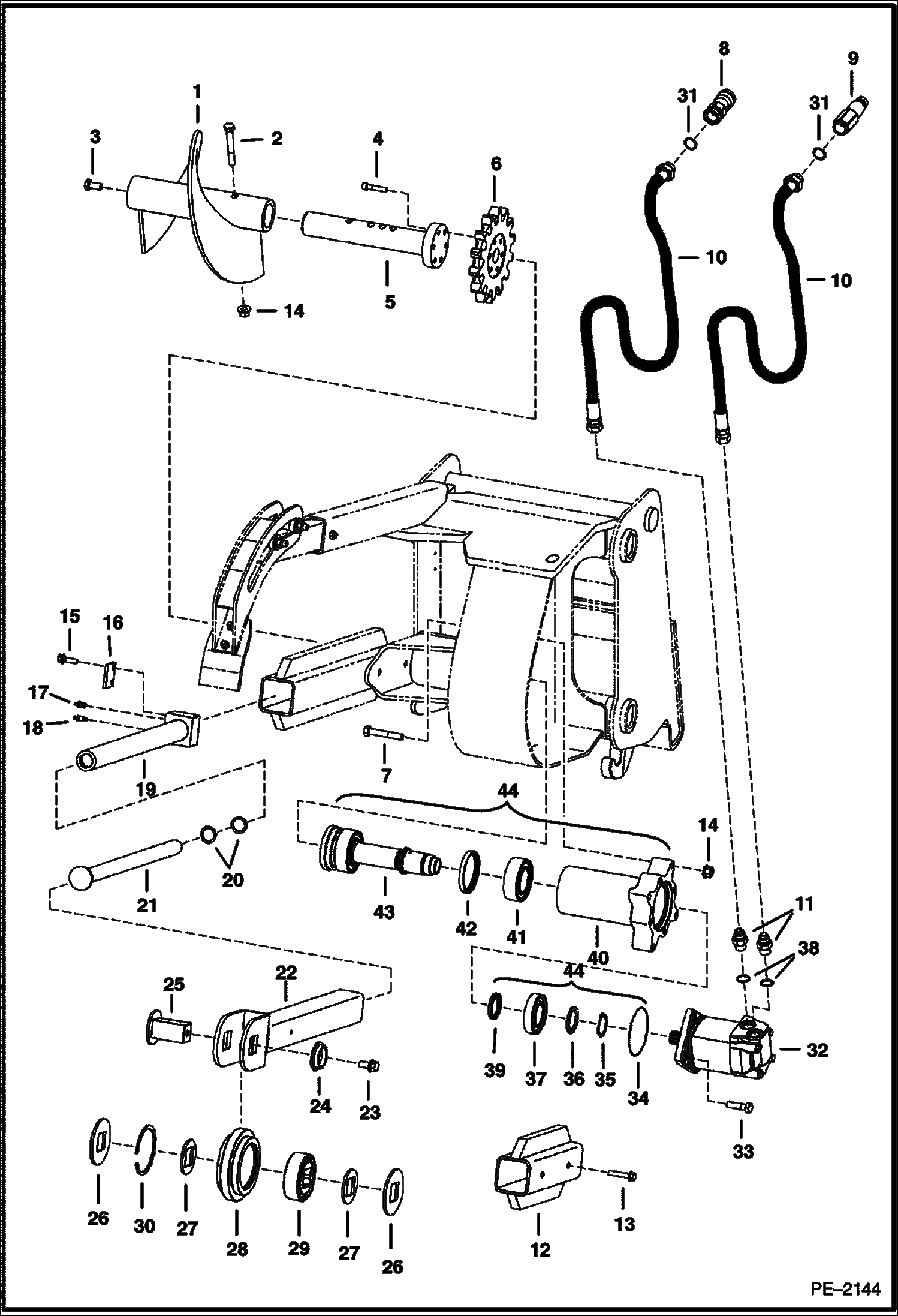 ТРАНШЕЙНЫЙ ЭКСКАВАТОР (УСТРОЙСТВО ДЛЯ ТРАНШЕЙНЫХ РАБОТ В СБОРЕ) (MX112 ДЛЯ 331,334,335,337,341,430,435)