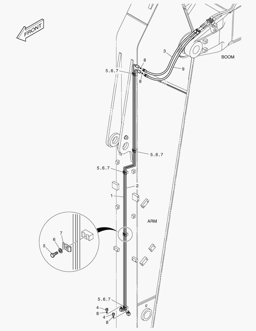 ГИДРОСИСТЕМА РУКОЯТИ - РУКОЯТЬ 3.5 м(БЫСТРОУСТАНАВЛИВАЕМЫЙ ФИКСАТОР)