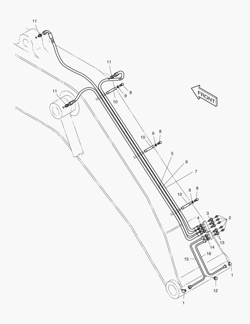ПЕРЕДНИЙ ТРУБОПРОВОД СМАЗОЧНОЙ СИСТЕМЫ