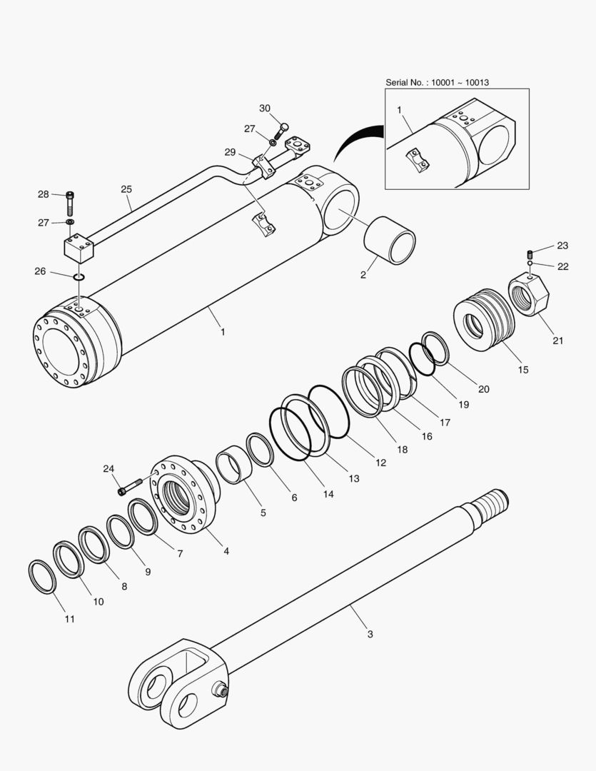 ГИДРОЦИЛИНДР ПОДЪЕМА-ПРАВОСТОРОННИЙ