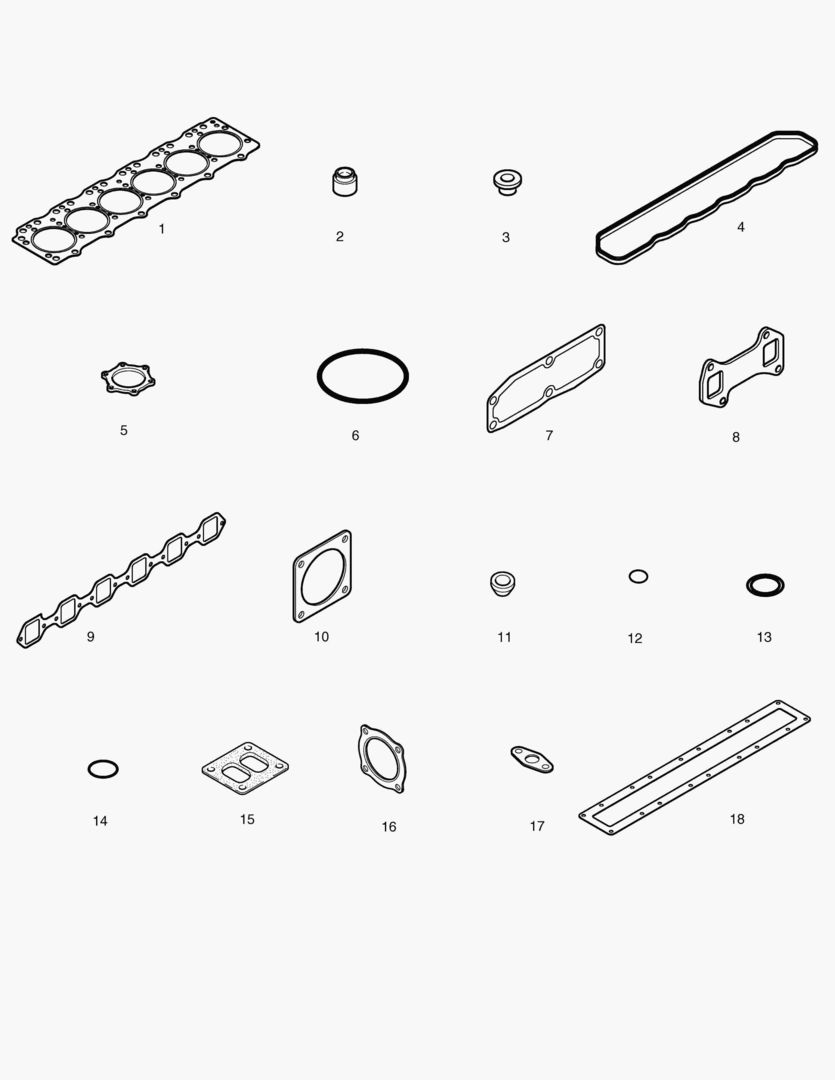 КОМПЛЕКТ ПРОКЛАДОК ДЛЯ КАПИТАЛЬНОГО РЕМОНТА-ВЕРХНИЙ