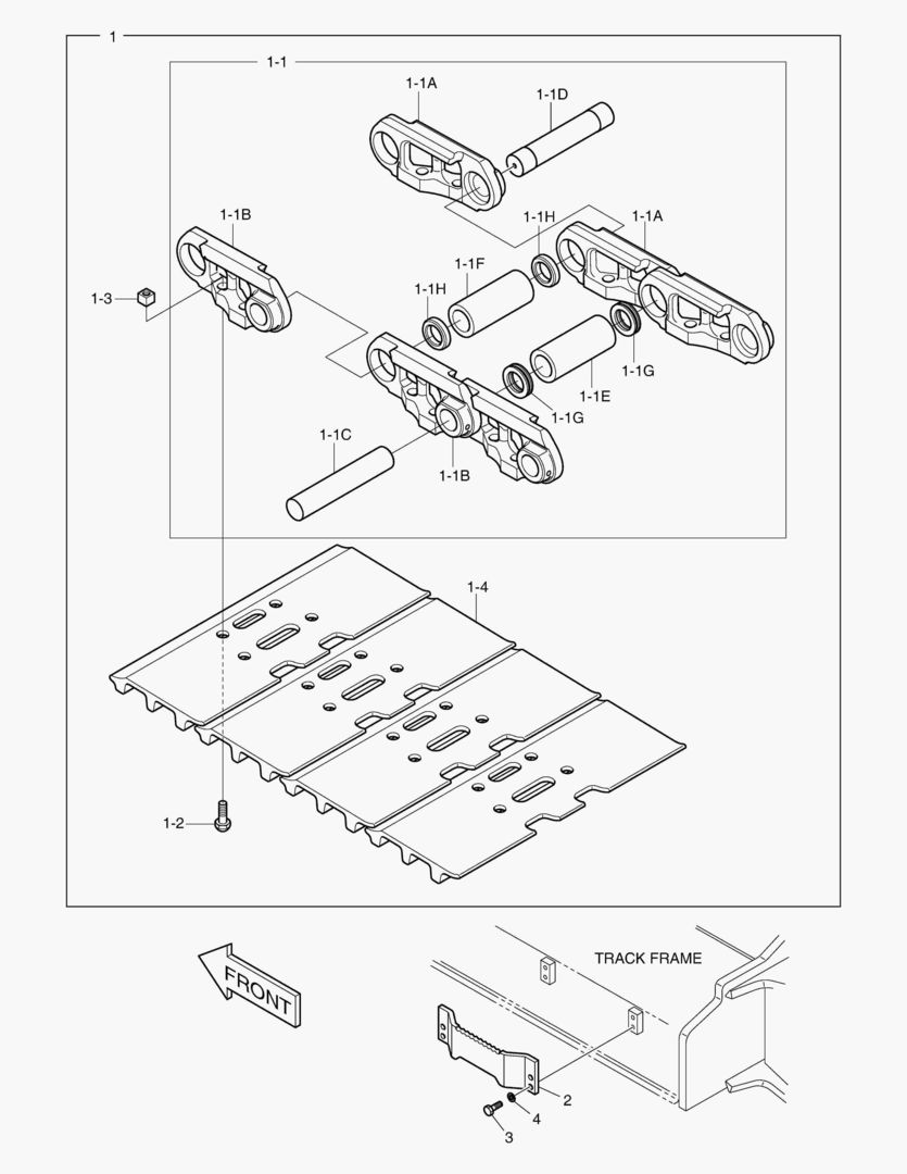 БАШМАК ГУСЕНИЦЫ В СБОРЕ - 600G