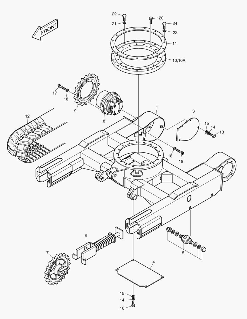 РАМА ГУСЕНИЦЫ-ШИРИНА:1300 мм