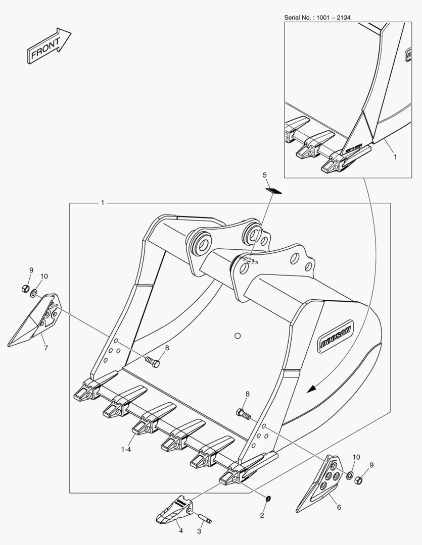 Схема 7270 BUCKET ASSВґY - 0.74mВі - H CLASS