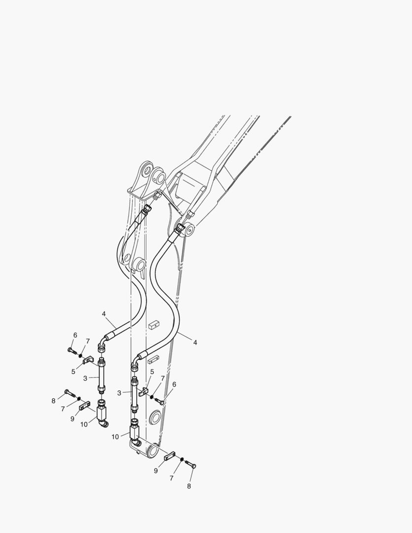 ГИДРОСИСТЕМА РУКОЯТИ-2.2 м РУКОЯТЬ(ОДИН ПУТЬ)