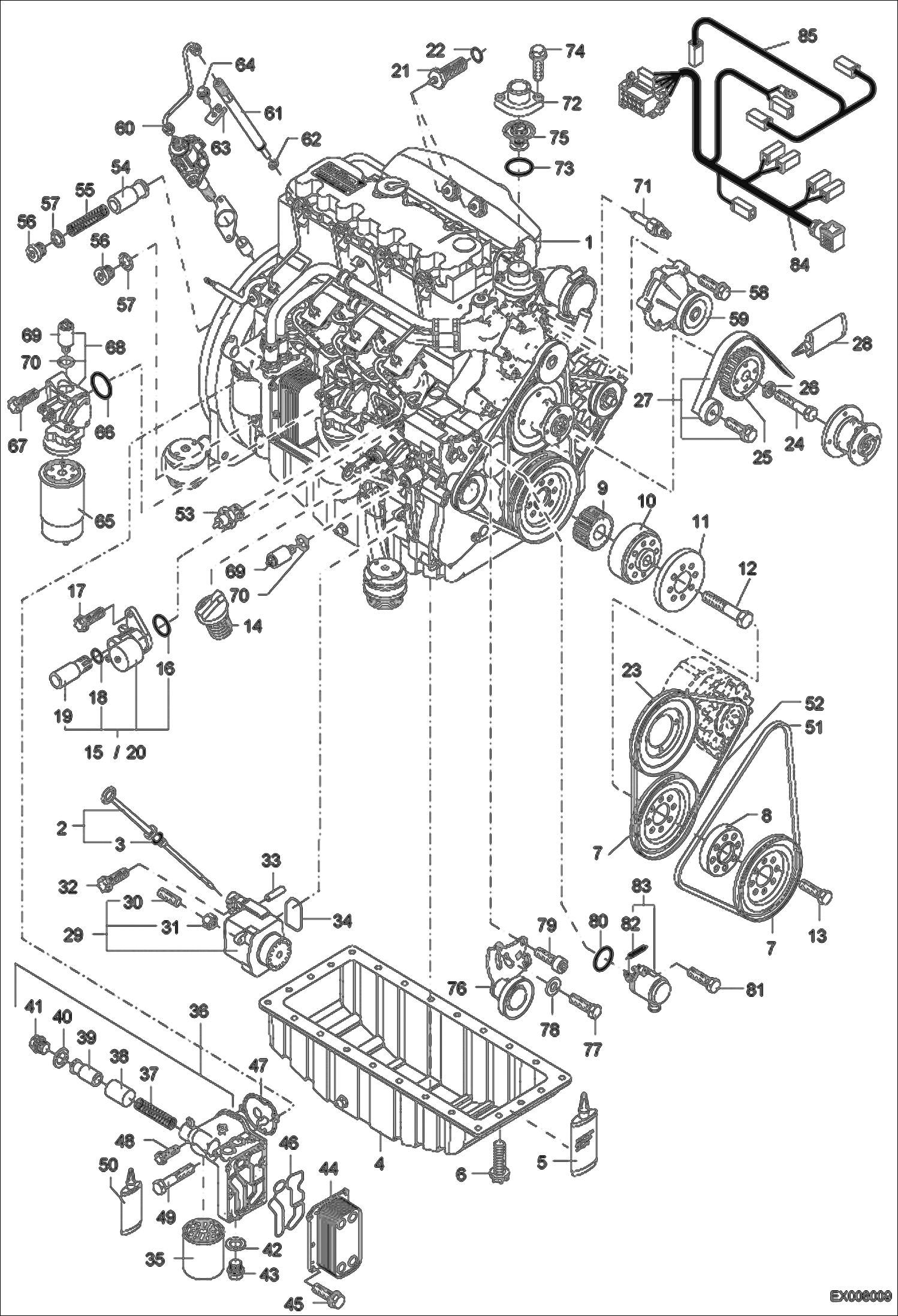 Схема ДЕТАЛИ ДВИГАТЕЛЯ I (СЕРИЙНЫЙ НОМЕР ADBR11001 - 11168, ADBS11001 - 11168)