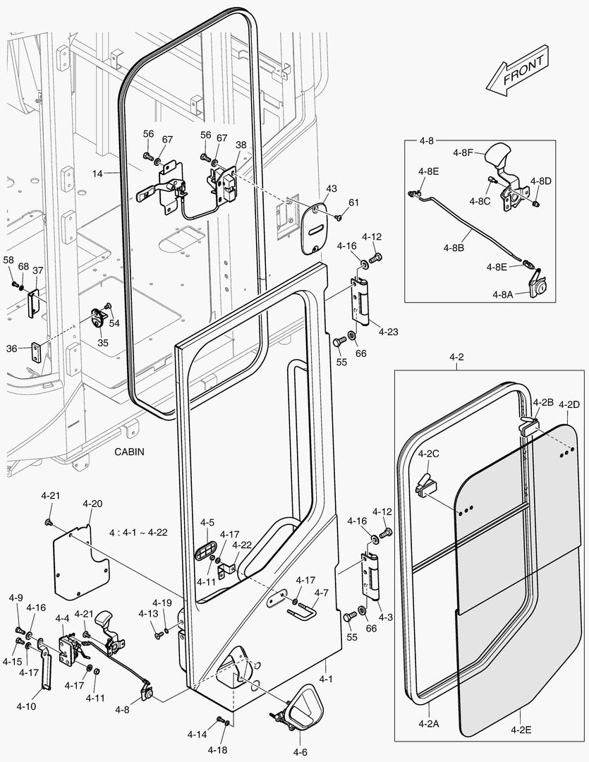 1420 CABIN(4) - DOOR ASS`Y(L.H)