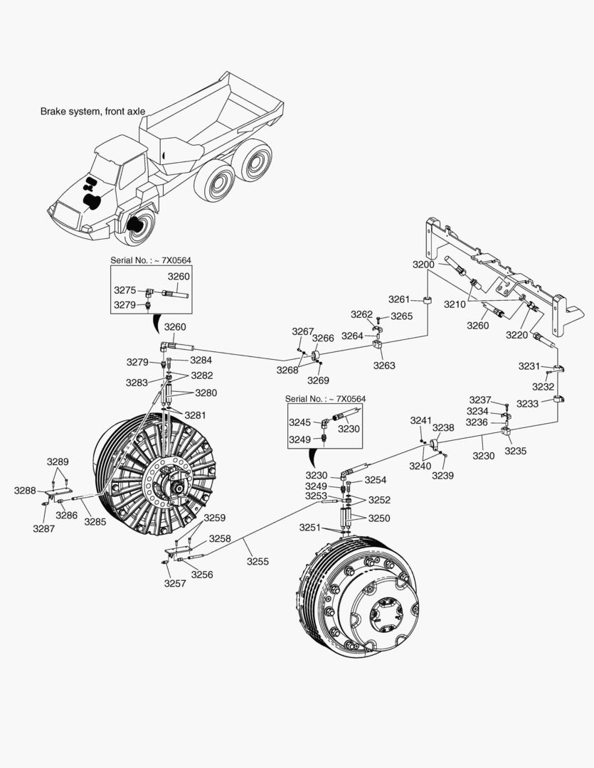 G190-46 BRAKE SYSTEM FRONT AXLE