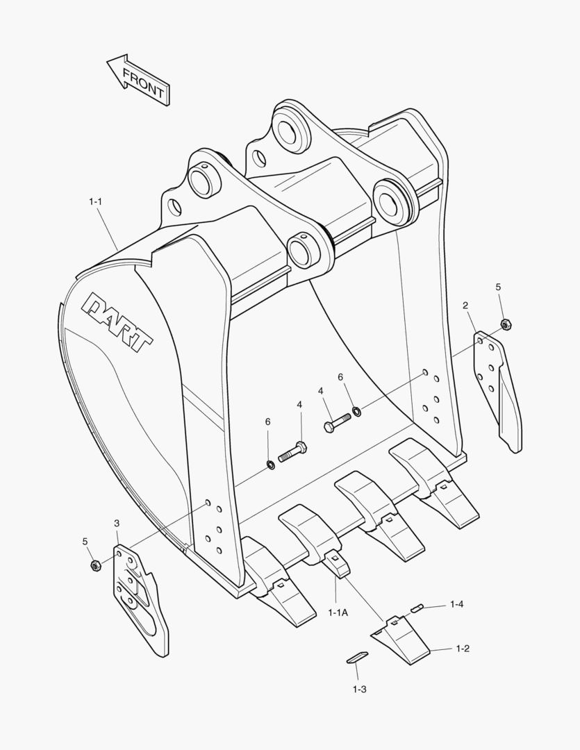 6360 BUCKET-0.60гЋҐ(36`)-VERTICAL PIN