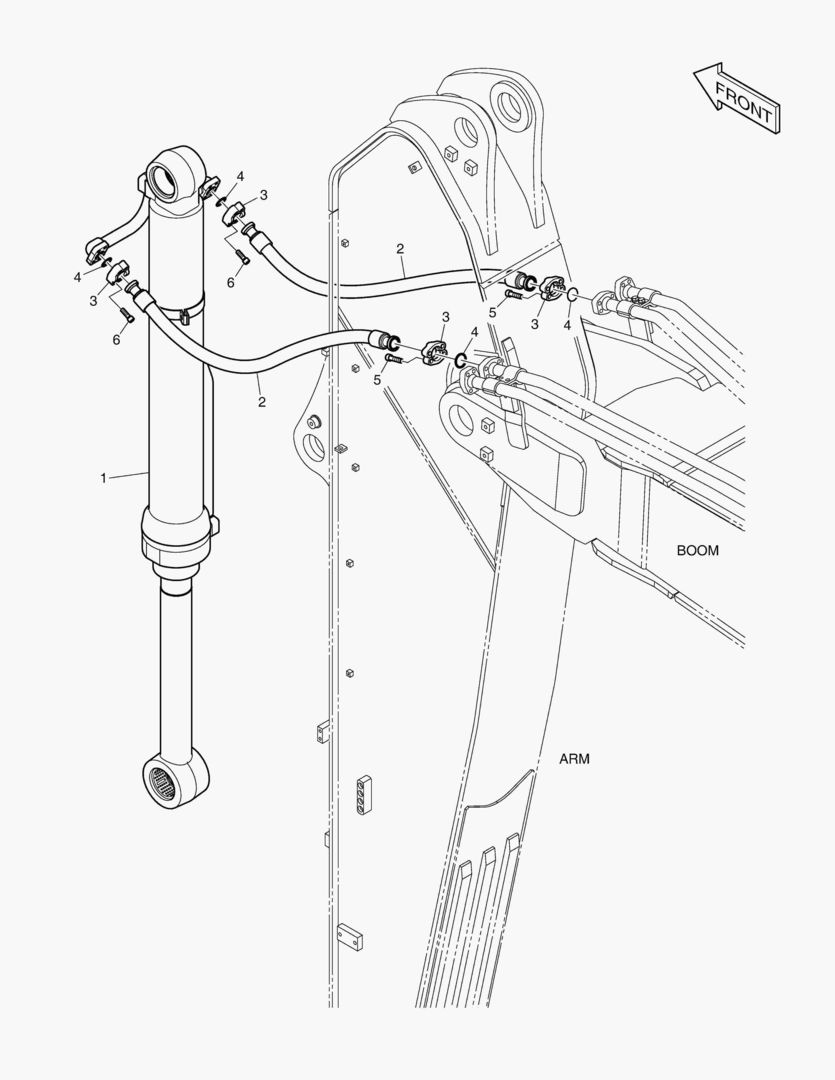 ГИДРОСИСТЕМА РУКОЯТИ - РУКОЯТЬ 3.98 м