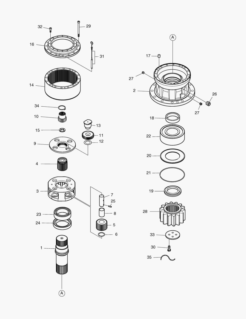 4140 SWING REDUCTION GEAR [1001~1170]