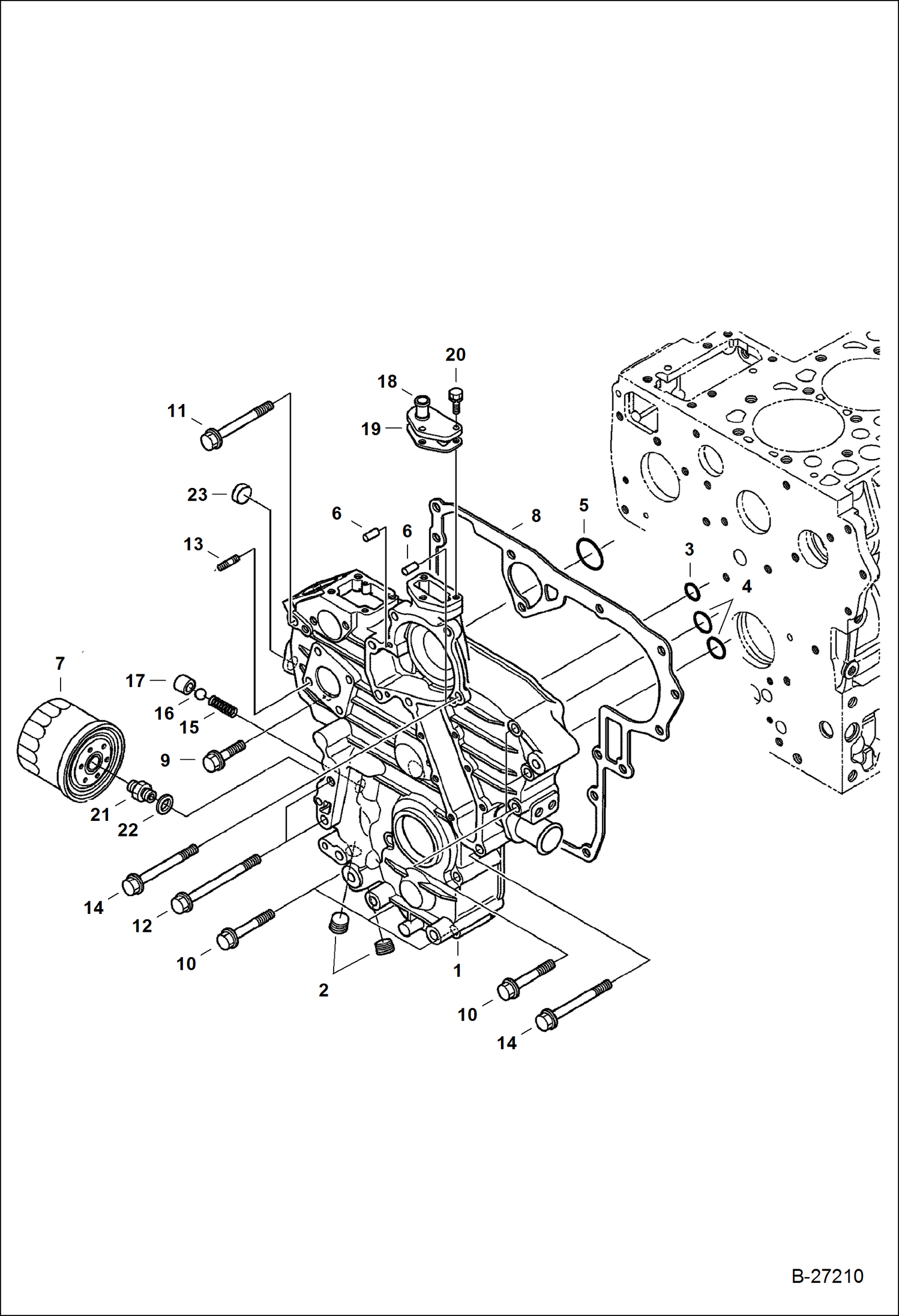 КАРТЕР КОРОБКИ ПЕРЕДАЧ KUBOTA - D1703-M-E3B - ВРЕМЕННЫЙ TIER IV REPLACEMENT