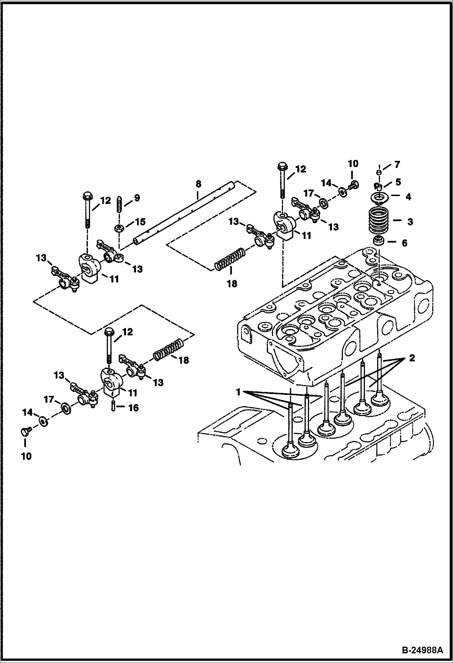 КОРОМЫСЛО КЛАПАНА И КЛАПАНЫ (KUBOTA D902-E3B-BC-1)(TIER IV REPLACEMENT)