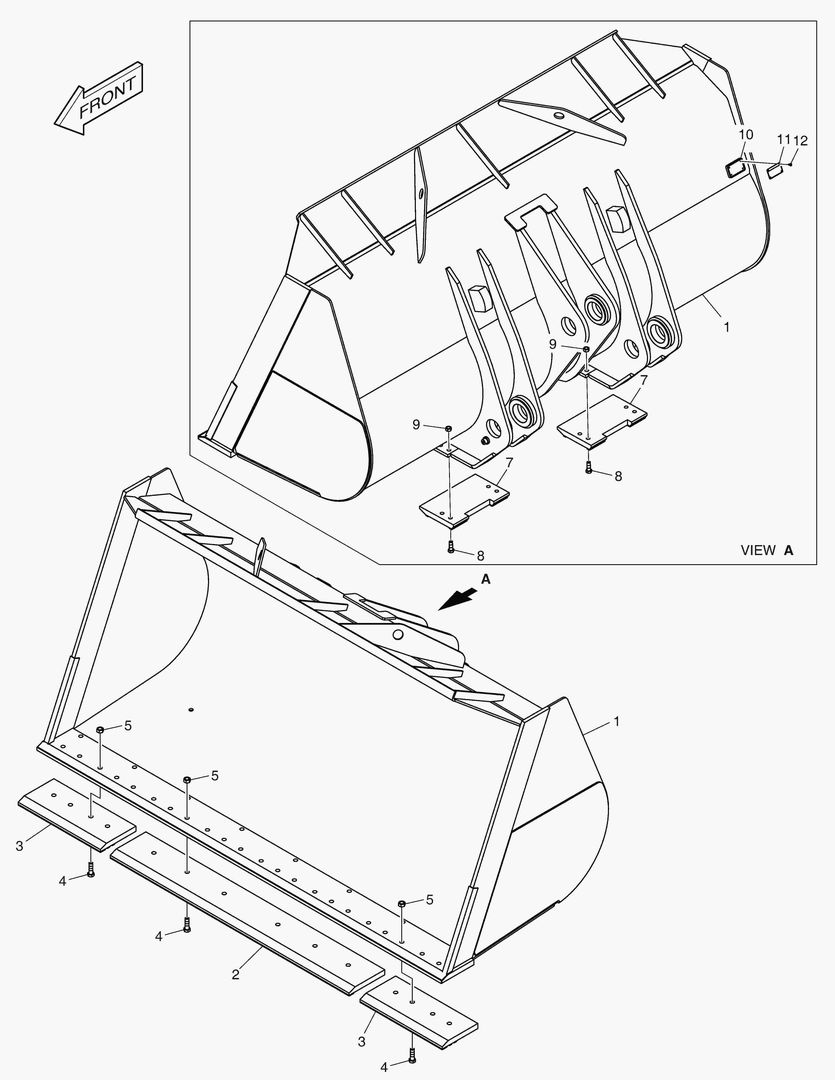5480 BUCKET - 5.7гЋҐ CUTTING EDGE 3404mm(WC)