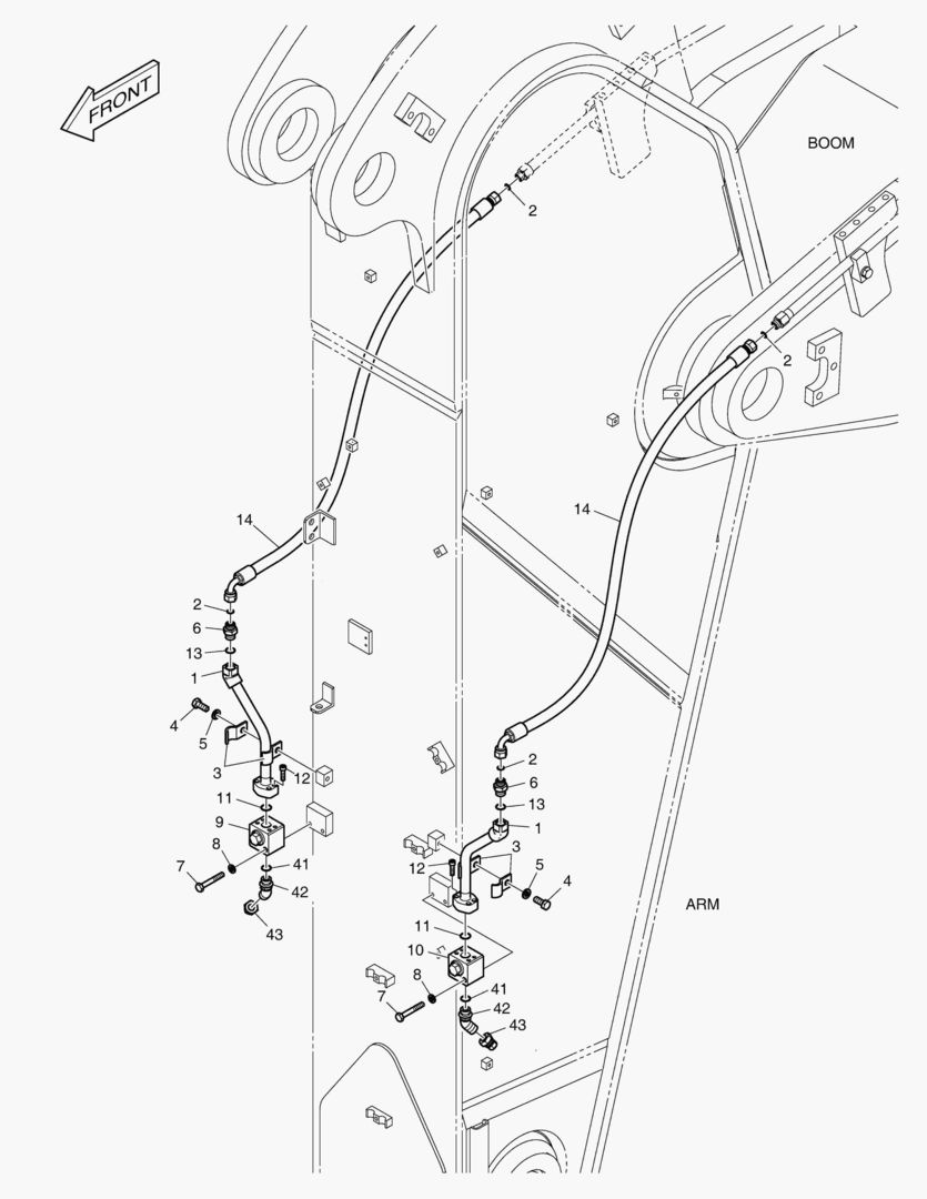 ГИДРОСИСТЕМА РУКОЯТИ - ВРАЩАЮЩИЙСЯ (РУКОЯТЬ 2.6 м)