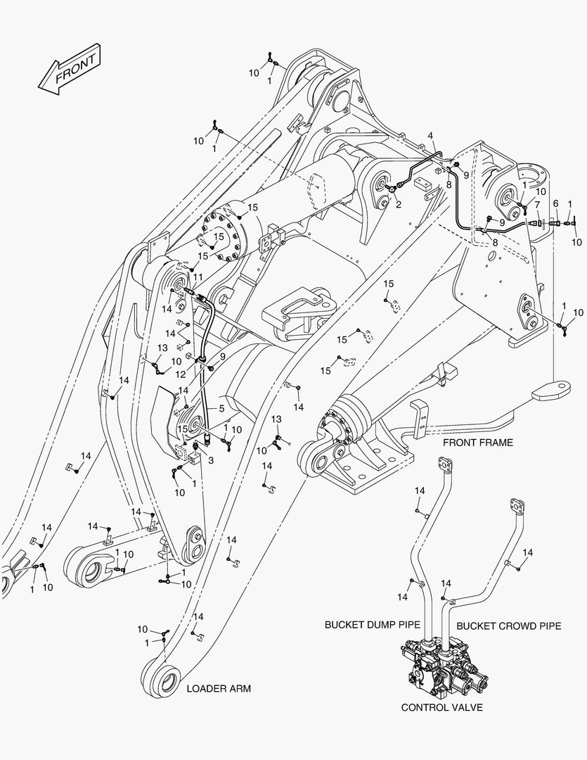 ПЕРЕДНИЙ ТРУБОПРОВОД СМАЗОЧНОЙ СИСТЕМЫ