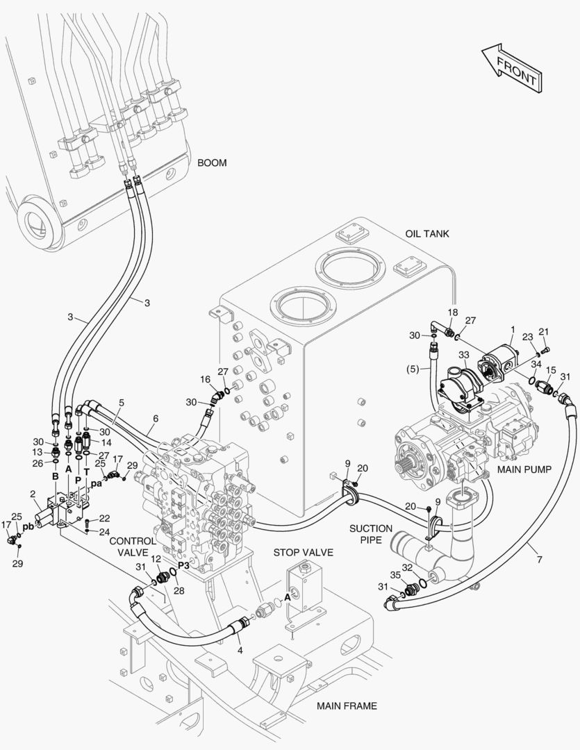 1360 MAIN PIPING(7) - ROTATING