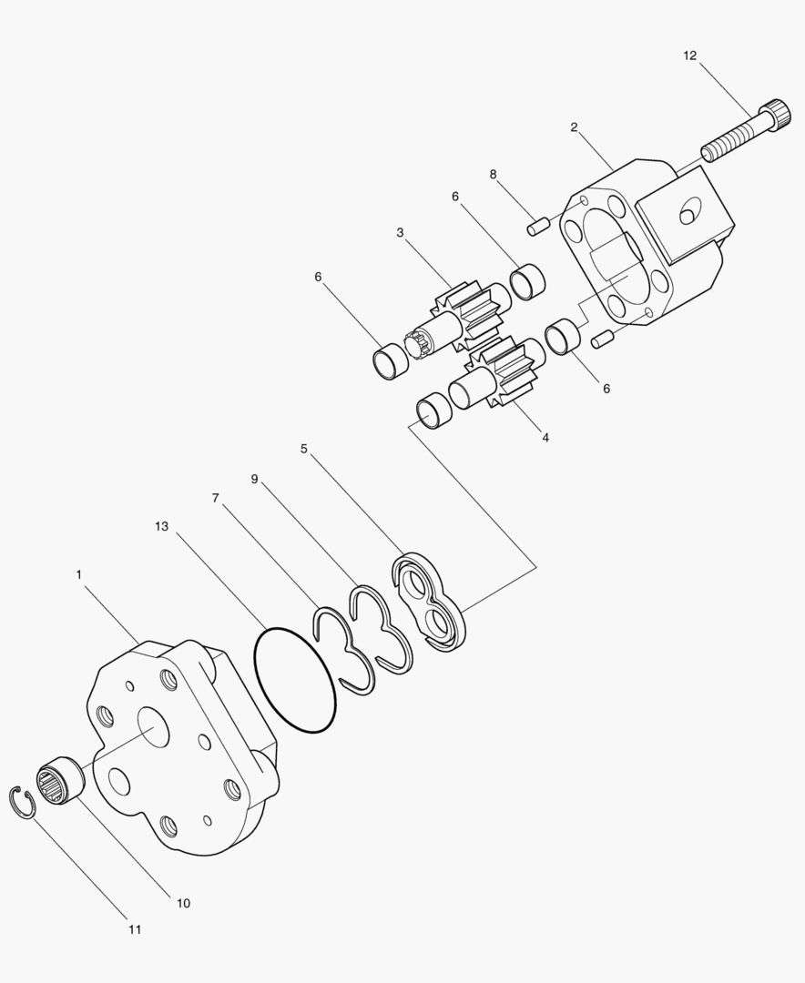 ОСНОВНОЙ НАСОС - ШЕСТЕРЕННЫЙ НАСОС