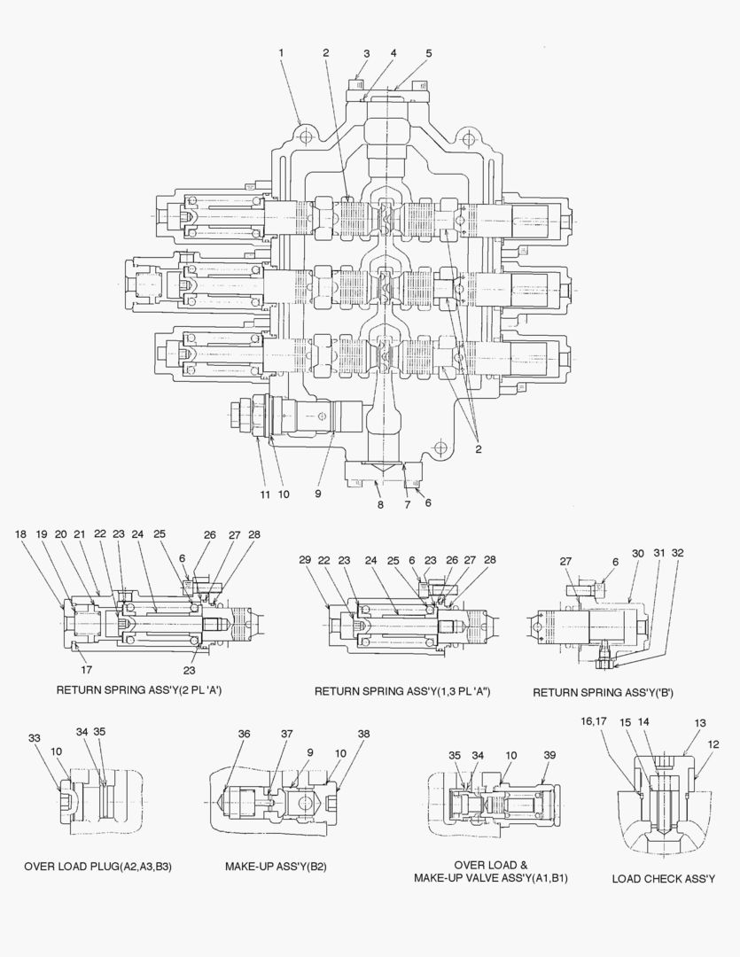 3491 CONTROL VALVE-3 SPOOL [1567~]