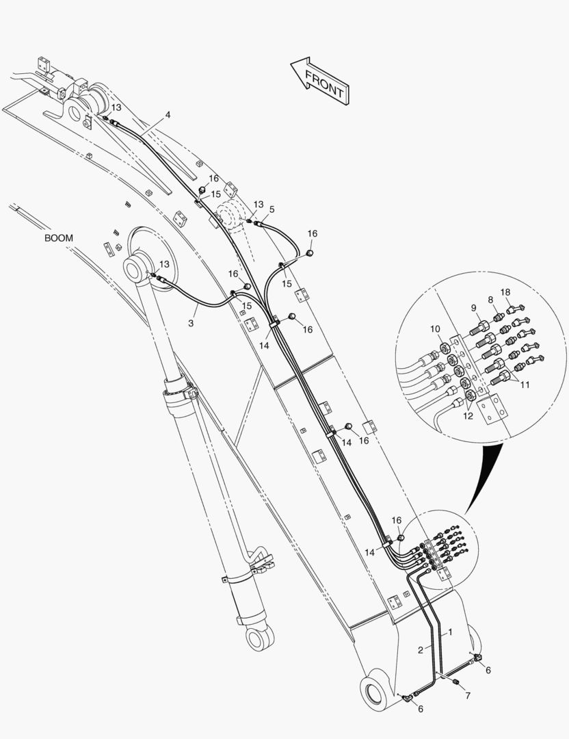 3140 LUBRICATION PIPING - BOOM [5001~7015]
