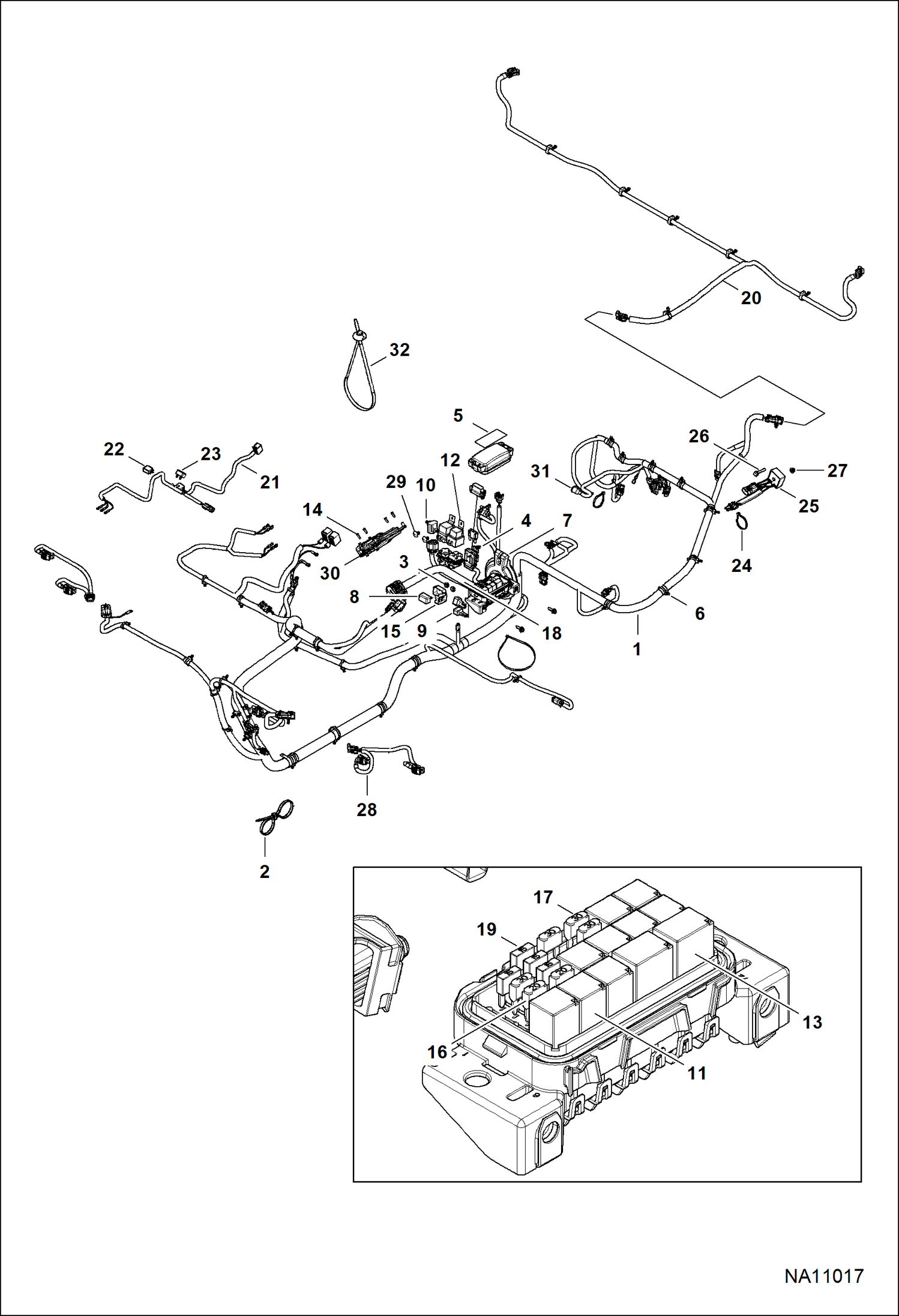 ЭЛЕКТРИКА, ГЛАВНЫЙ ЖГУТ ПРОВОДОВ (С КАБИНОЙ)
